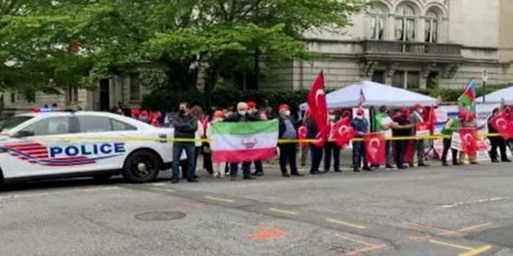 ABD’de Türk vatandaşlarından sözde soykırım iddialarına protesto