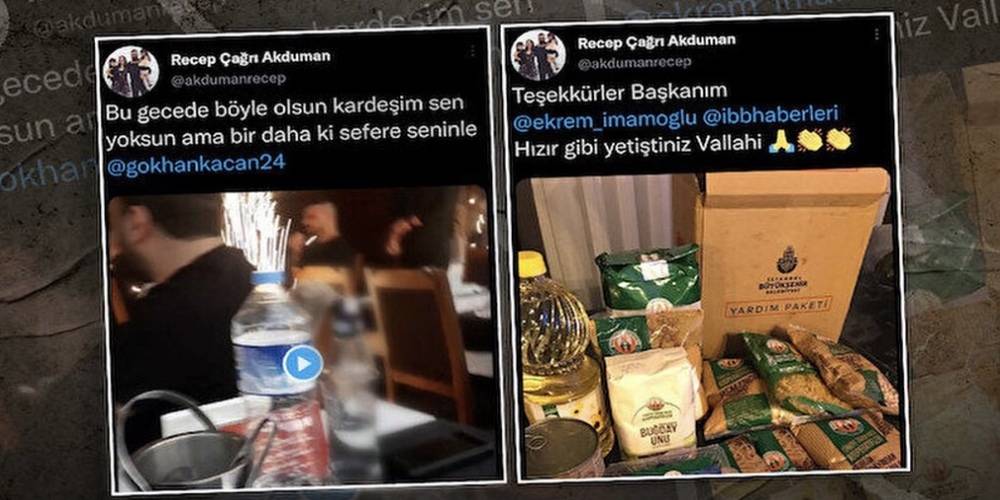 İBB'nin Ramazan kolisi verdiği kişinin alkollü parti sefası yaptığı ortaya çıktı