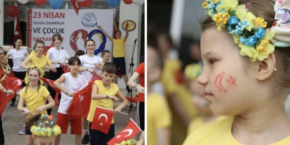 Ukraynalı çocuklar 23 Nisan coşkusuna ortak oldu: Türkiye'ye misafirperverlikleri için minnettarız