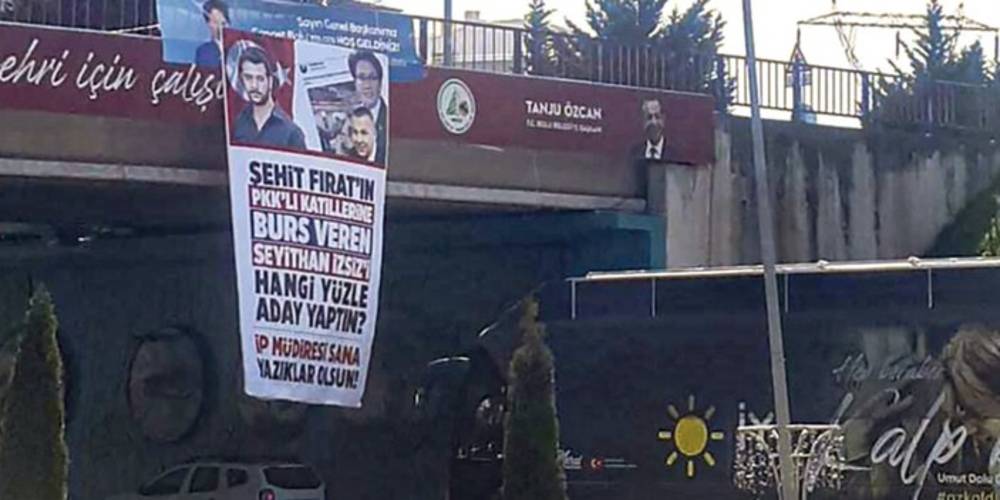Meral Akşener'e pankartlı protesto: Yazıklar olsun