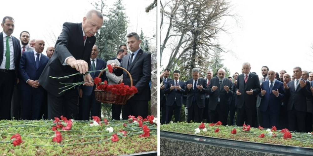 Cumhurbaşkanı Erdoğan'dan Alparslan Türkeş'in mezarına ziyaret