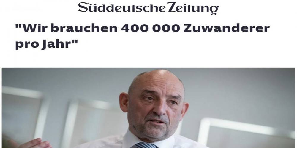 Almanya Federal İstihdam Dairesi Başkanı Scheele: 400 bin göçmene ihtiyacımız var
