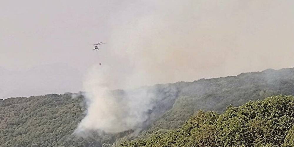 Tunceli’de 2 helikopter ve bir uçakla yangına müdahale sürüyor
