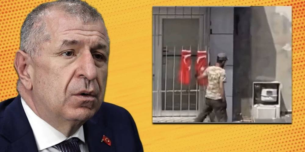 Ümit Özdağ ve ırkçı ekibinin hoşuna gitmeyecek hareket! Kocaeli’de Suriyeli kâğıt toplayıcısı çöpteki Türk bayrağını direğe astı