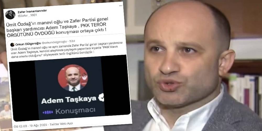 Ümit Özdağ’ın şantajcısı Adem Taşkaya da genel başkanı gibi PKK sevici çıktı!