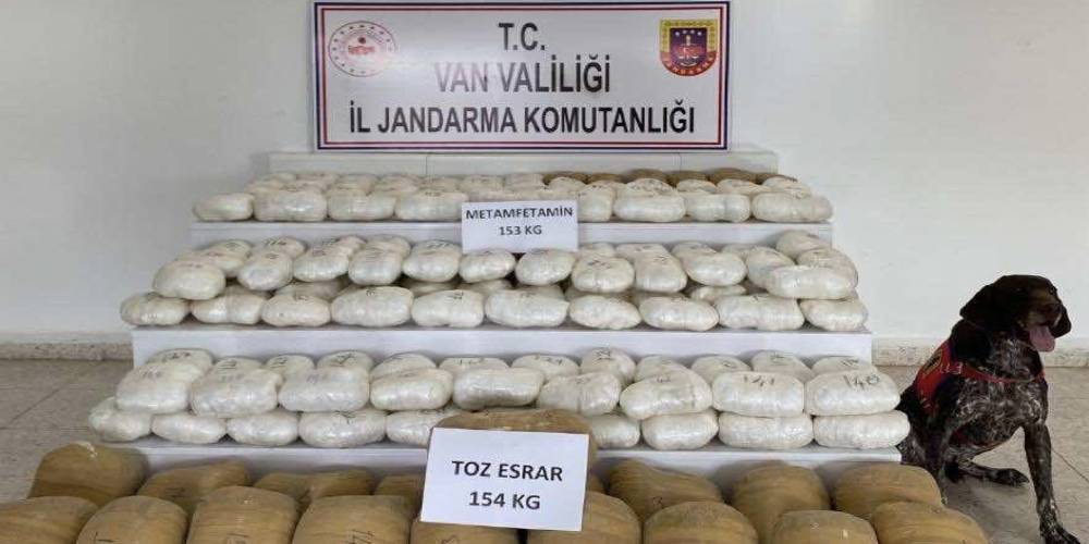 İçişleri Bakanlığı: Van’da 153 kilogram metamfetamin, 154 kilogram toz esrar ele geçirildi