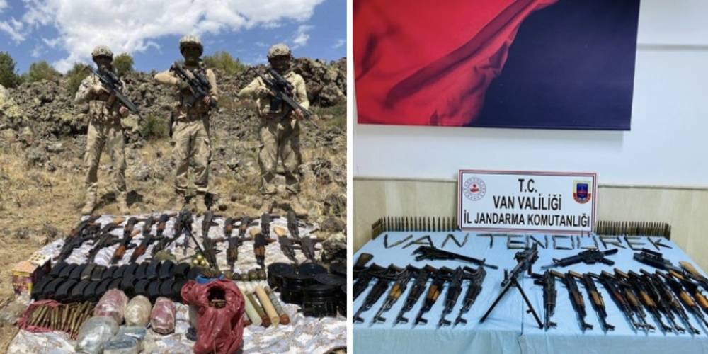 Tendürek'te PKK'ya ait cephane ele geçirildi