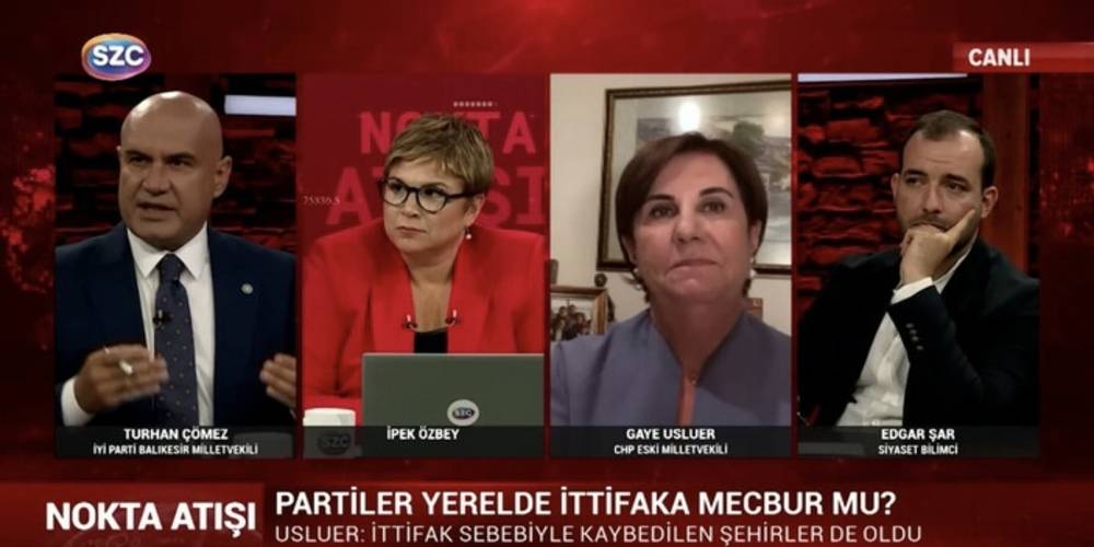 İyi Partili Turhan Çömez ile CHP'li Gaye Usluer canlı yayında tartıştı: Size göre yüzde 60 ile kazanıyordu