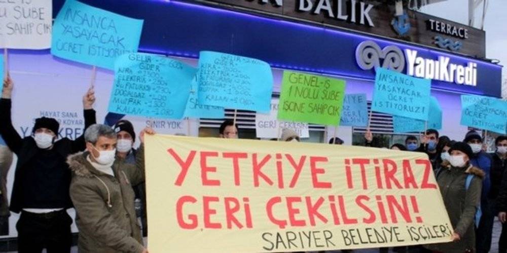 CHP'li Sarıyer Belediyesi'nde işçiler haklarını arıyor!