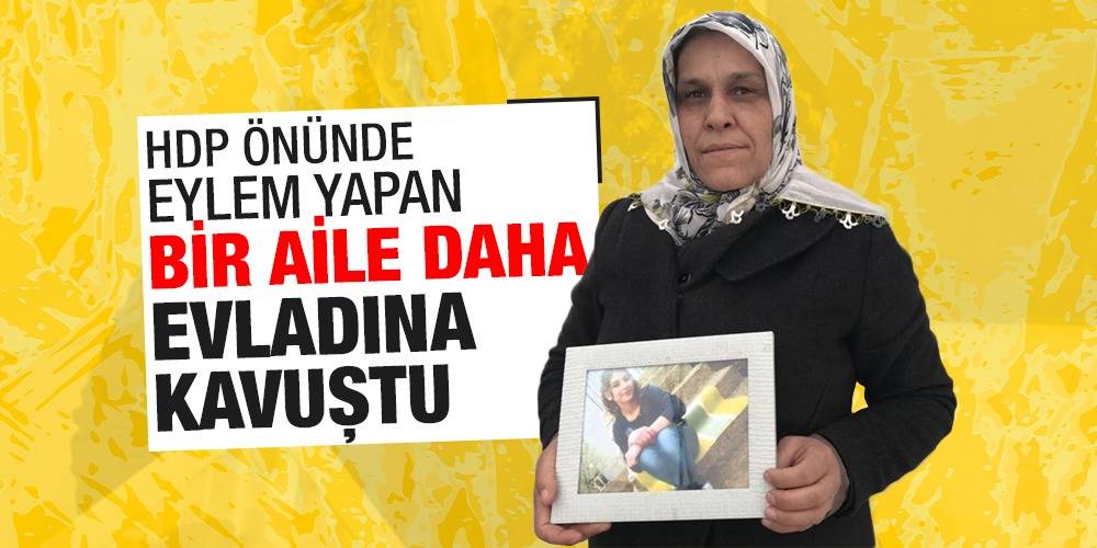 HDP önünde eylem yapan bir aile daha evladına kavuştu