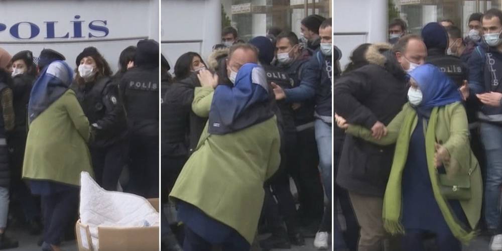 Boğaziçi Üniversitesi’ndeki eylemlerinde HDP’li Hüda Kaya polise vurdu