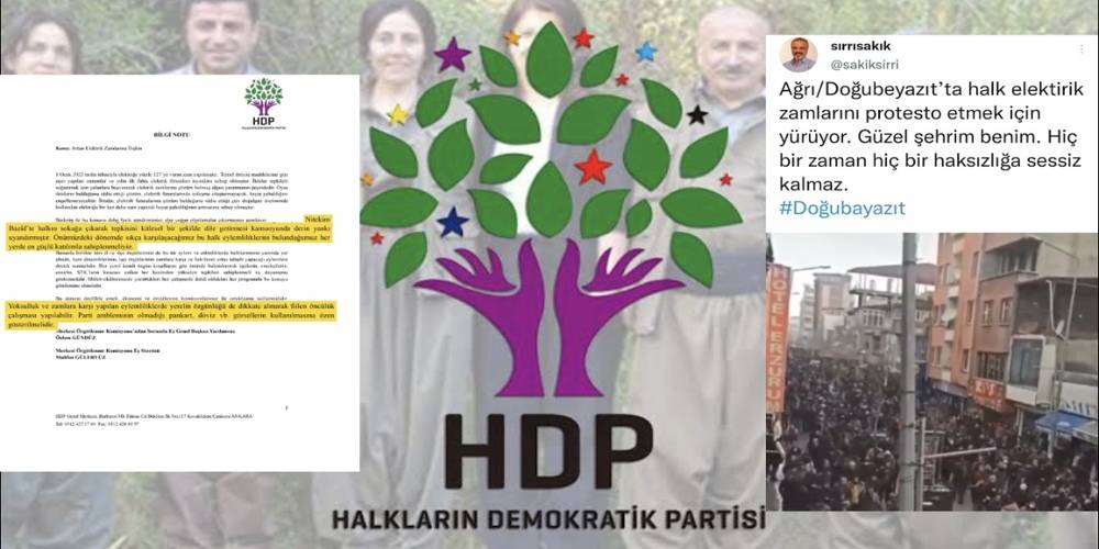 HDP’den örgütlerine talimat: “Faturaları bahane edip sokak eylemleri başlatın”