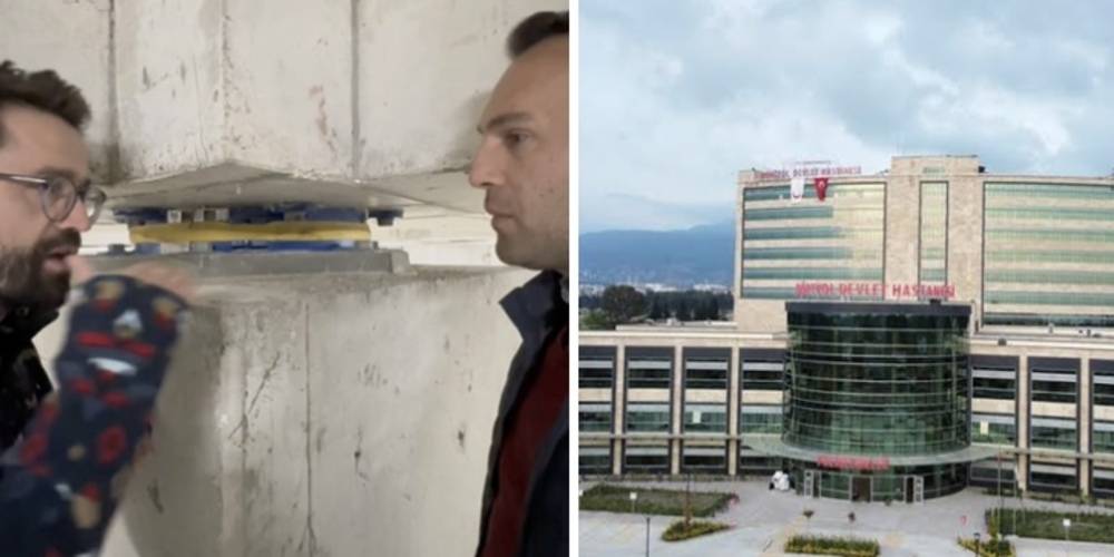Hatay Dörtyol Devlet Hastanesi'ni ayakta tutan izolatör sistemi
