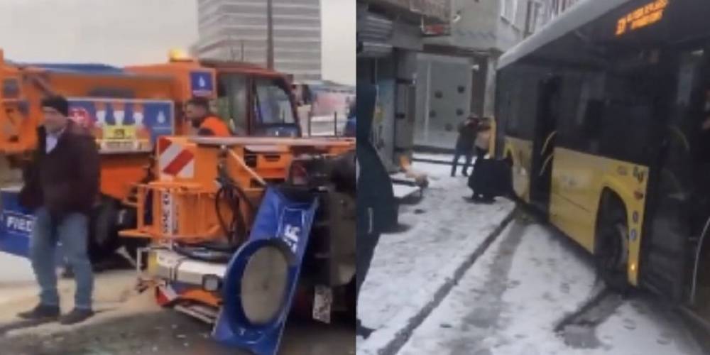 İstanbullu bir taraftan kar ile bir taraftan CHP’li belediyeler ile mücadele ediyor! Kar küreme aracı şoförü sarhoş çıktı…