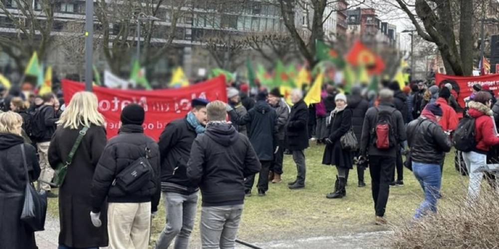 İsveç'te PKK destekçilerinden bir alçak provokasyon daha