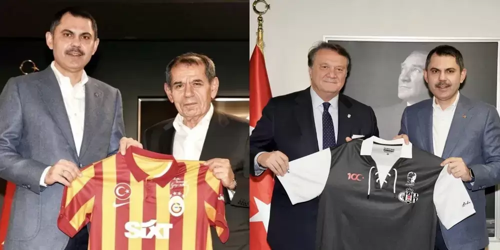 İBB Başkan adayı Murat Kurum'dan Beşiktaş ve Galatasaray'a ziyaret
