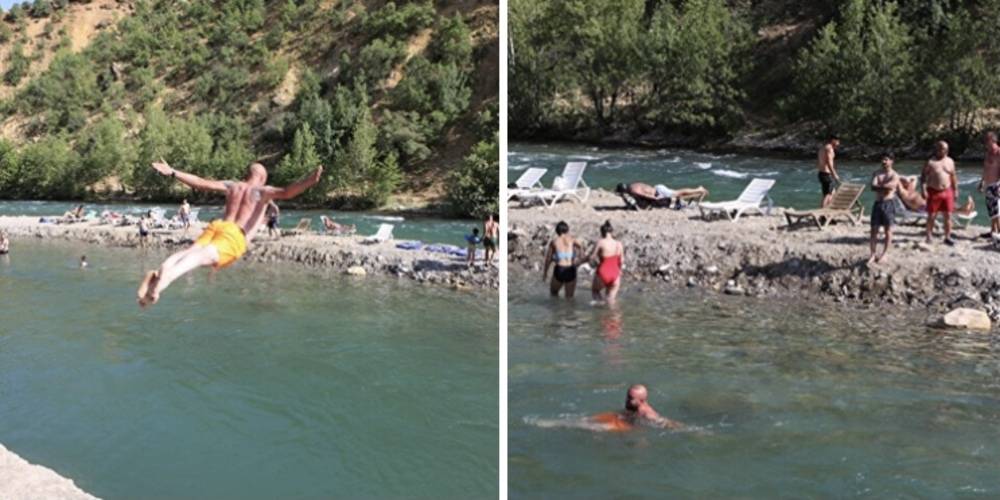 Bodrum değil Tunceli: Terörden temizlenen bölgede vatandaşlar huzur içinde tatil yapıyor.