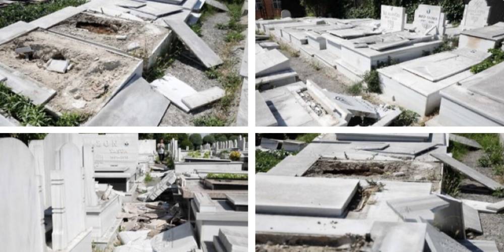 Hasköy Yahudi Mezarlığı'nda mezar taşlarını kırdılar. Cumhurbaşkanlığı Sözcüsü İbrahim Kalın: Bu menfur saldırıyı şiddetle kınıyoruz
