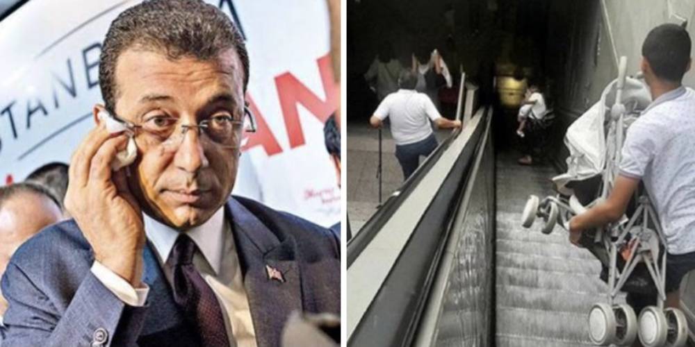 Taksim’deki yürüyen merdivenleri çalıştıramayan Ekrem İmamoğlu’nun gözü yüksekte