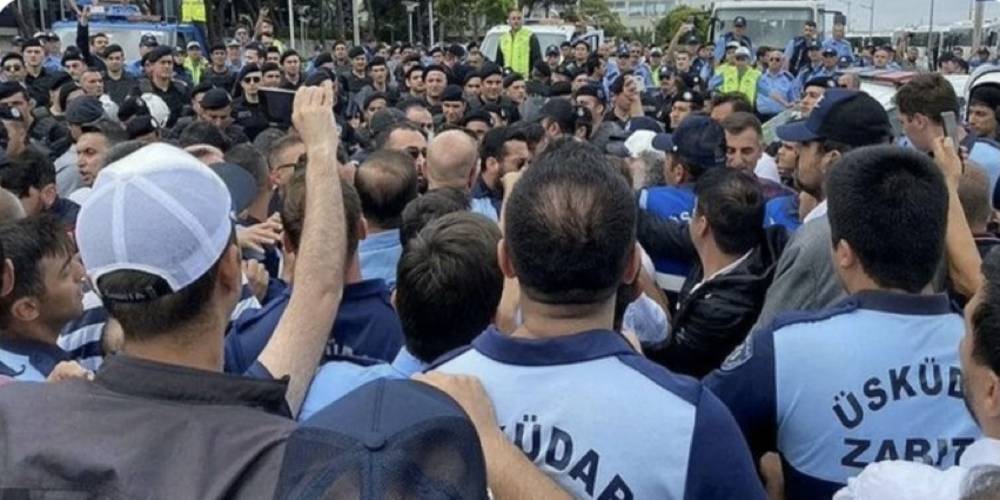 İBB zabıtası Üsküdar Belediyesi zabıtalarına saldırdı: Çevik Kuvvet ayırdı