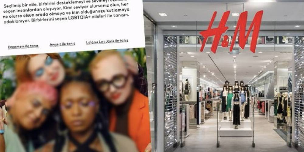 Türkiye'de birçok mağazası bulunan giyim markası H&M, internet sayfasında LGBT propagandası yapmaya başladı