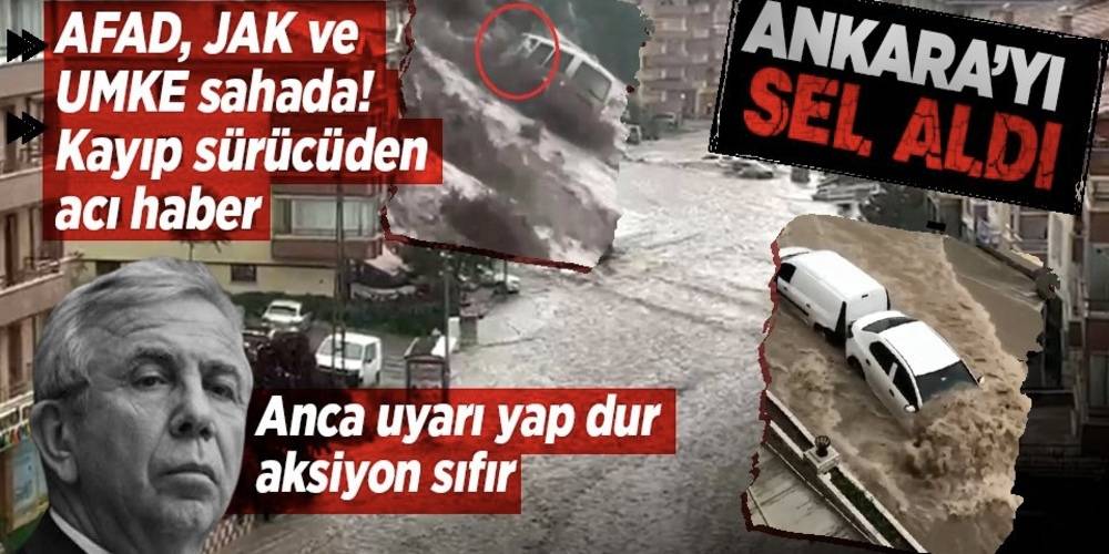 Ankara'yı sel götürdü, CHP'li Mansur Yavaş kentte yok! Başkent yağmurla uğraşırken Belediye Başkanı Eskişehir'de