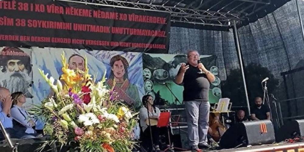Skandal hareket! HDP Antalya vekili Kemal Bülbül, Almanya'da 'Dersim Festivali' adı altında düzenlenen etkinlikte teröristleri övdü