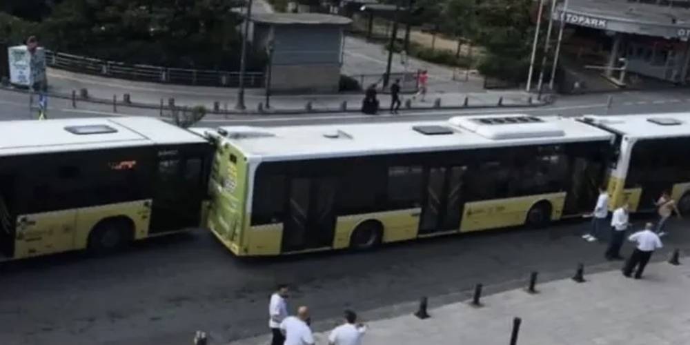Gaziosmanpaşa'da 3 İETT otobüsü birbirine girdi!