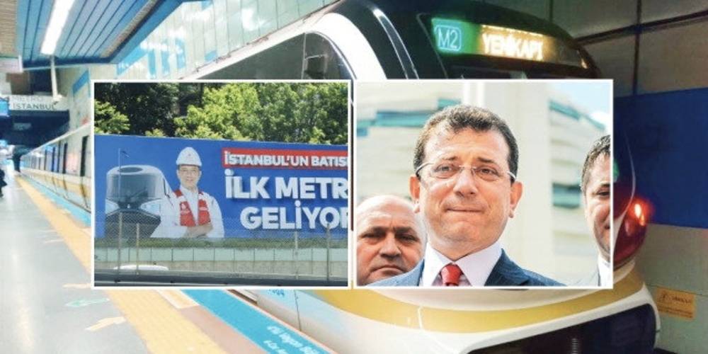 İBB Başkanı Ekrem İmamoğlu'nun, İstanbul'daki metro afişleri de algı operasyonu çıktı