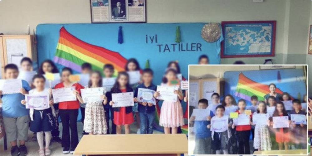 Bakanlık okuldaki LGBT rezaletine el koydu! Milli Eğitim Bakanı Tekin: İlgili kişi hakkında yasal süreci başlattık