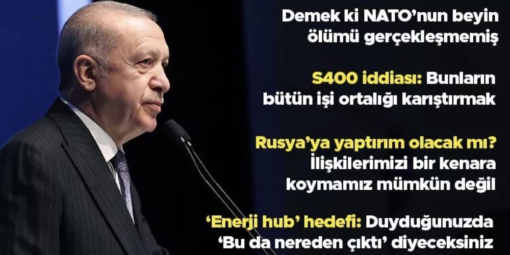 Erdoğan'dan NATO dönüşü açıklamalar! Türkiye'nin enerji hedefi, arabuluculuk konusu, S-400 iddiaları, yaptırımlar...