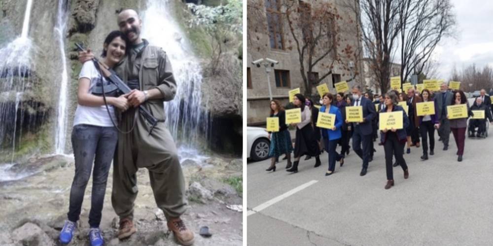 Dağdan gelip vekillik yaptığımız için meclisten atmayın eylemi! HDP'li vekiller Semra Güzel için TBMM'de yürüyüş yaptı