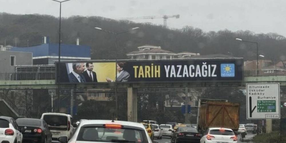 İYİ Parti afişinde altılı masanın cumhurbaşkanı adayı Kemal Kılıçdaroğlu’na yer verilmedi