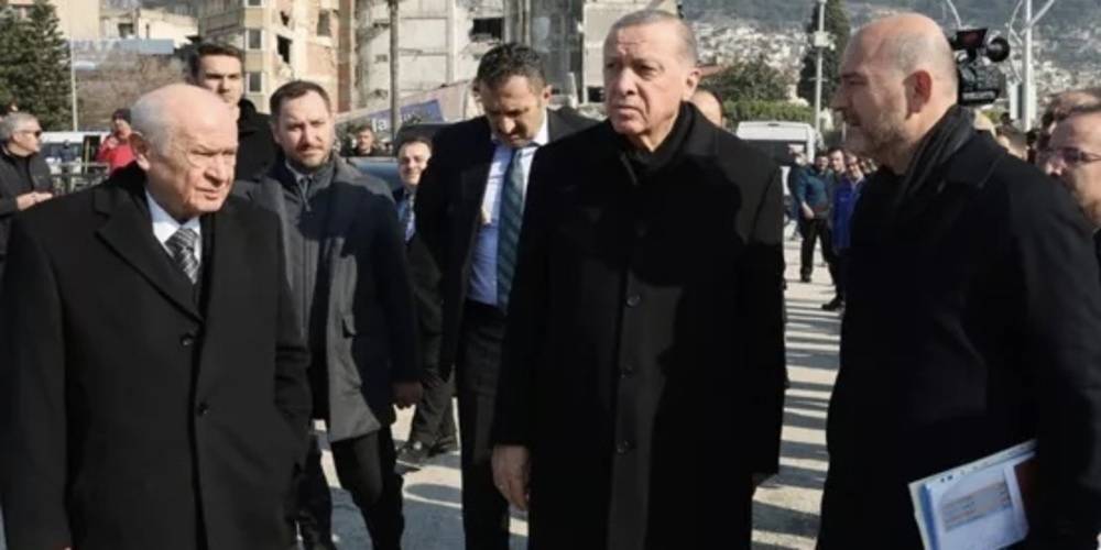 Cumhurbaşkanı Erdoğan ve MHP lideri Bahçeli Hatay'a gitti