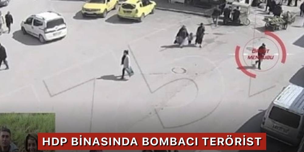 Eylem hazırlığındaki PKK’lı teröristin HDP binasına giriş yaptığı anlar kameralara yansıdı