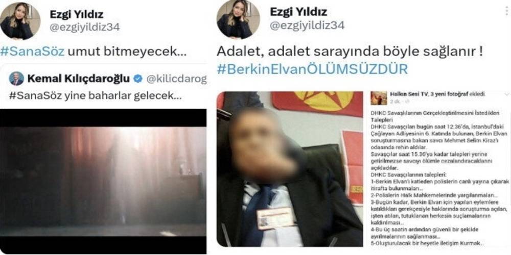 CHP'li Gökhan Günaydın'ın sekreteri Ezgi Yıldız'ın Savcı Mehmet Selim Kiraz'ın katliamını öven paylaşımları ortaya çıktı