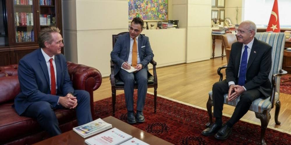 ABD Büyükelçisi Jeffry Flake'ten Kemal Kılıçdaroğlu'na ziyaret