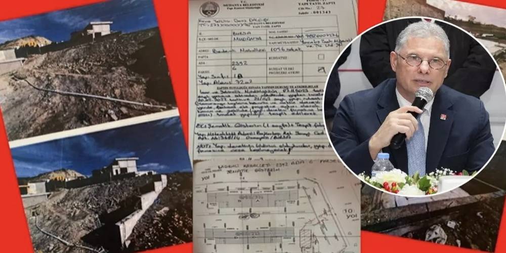 CHP Mudanya Belediye Başkan Adayı Deniz Dalgıç'a ait inşaatta 'kaçak yapı' zaptının tutulduğu ortaya çıktı