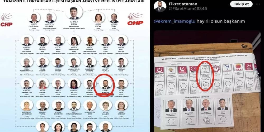 Kirli ittifak son olarak Trabzon'da ortaya çıktı! DEM Parti’li aday CHP listesinde yer aldı