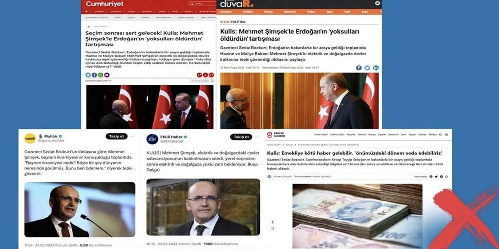 Dezenformasyonla Mücadele Merkezi, 'Cumhurbaşkanı Erdoğan ile Bakan Şimşek tartıştı' iddialarını yalanladı