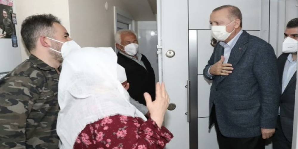 Cumhurbaşkanı Erdoğan, Mahruze Keleş'i ziyaret etti