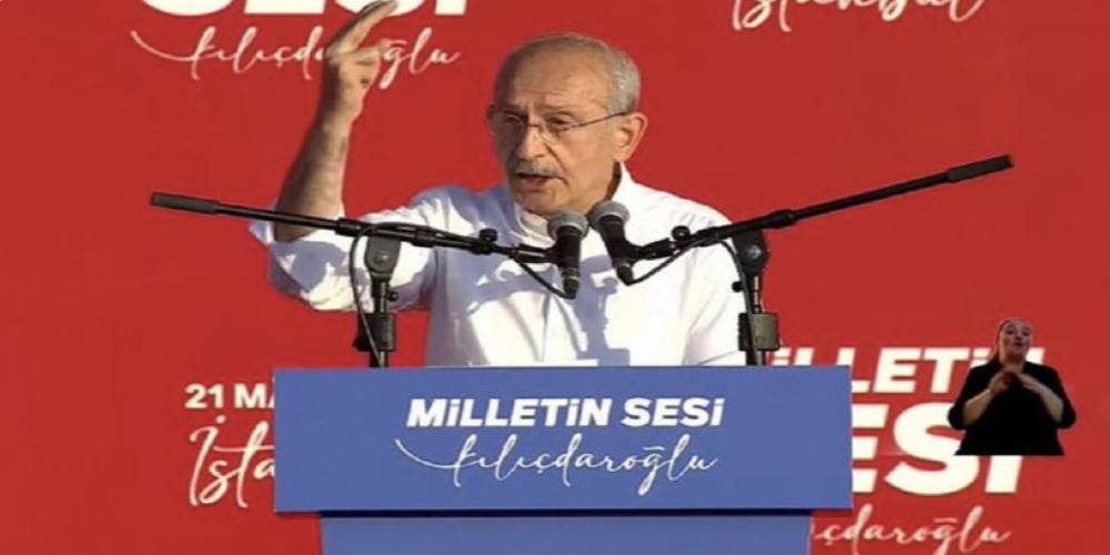 Kılıçdaroğlu, İstanbul Maltepe'deki mitingte terör örgütü PKK'nın siyasi uzantısı HDP'yi kastederek: "Partileri kapatmaya hazırlanıyorlar.”