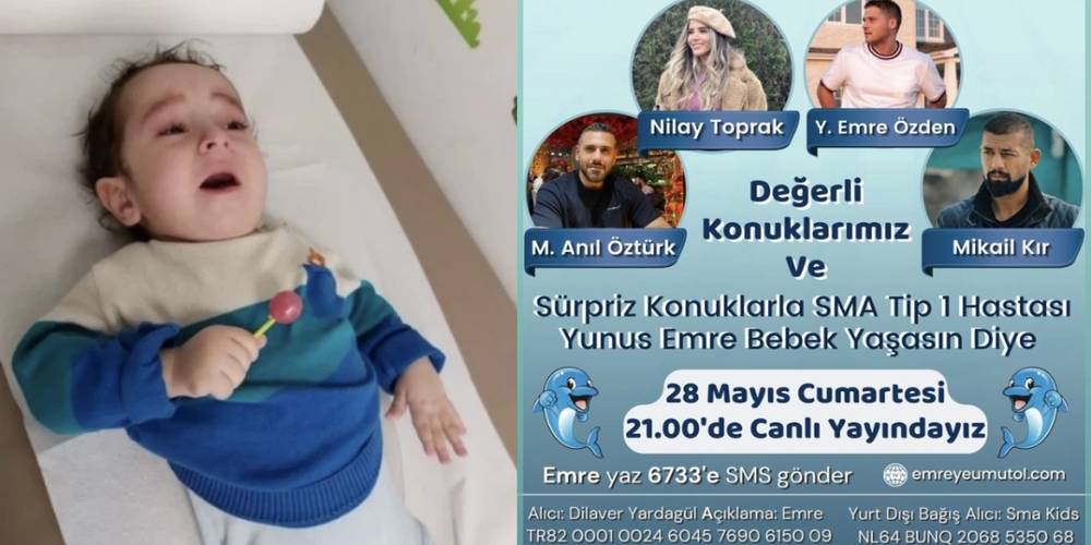 Fenomenler ve oyuncular SMA’lı Yunus Emre bebek için bağış topladı