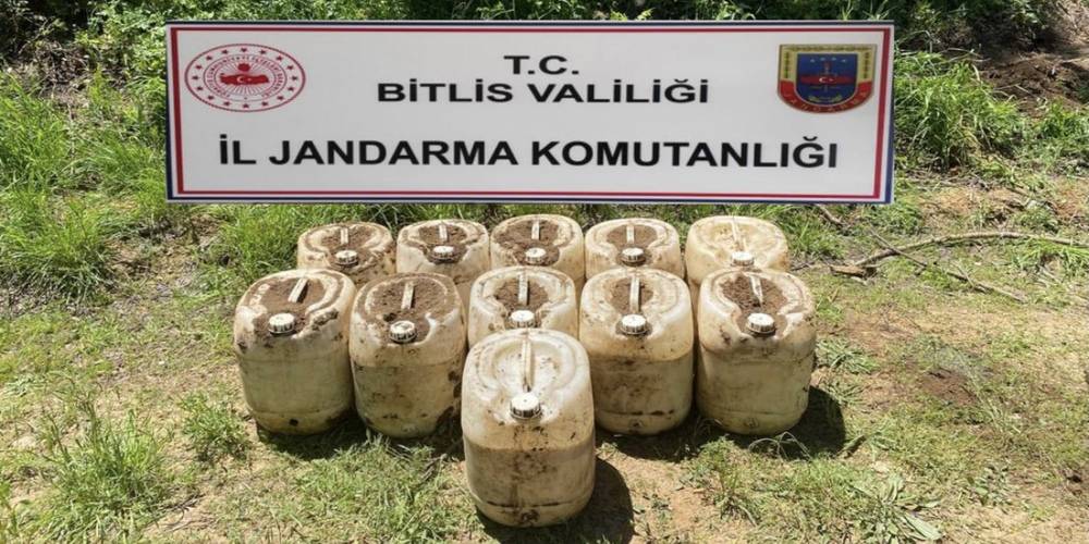 Bitlis’te teröristlere ait patlayıcı ve mühimmat ele geçirildi