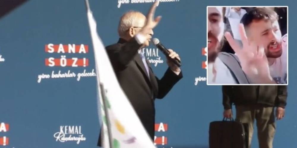 Kemal Kılıçdaroğlu'nun Van mitinginde skandal görüntüler: 'Dişe diş kana kan' diyerek teröristbaşı Öcalan lehine sloganlar attılar