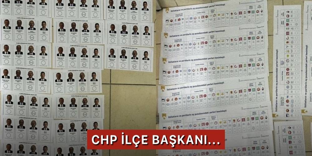 CHP Konya ilçe başkanı Salih Çakıllıkoyak, Kılıçdaroğlu’na ve CHP’ye mühür basılmış oy pusulalarıyla yakalandı!