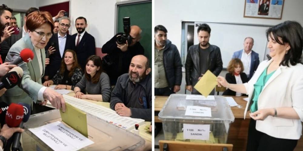 İlk oy kullanan parti liderleri Meral Akşener ve Pervin Buldan oldu