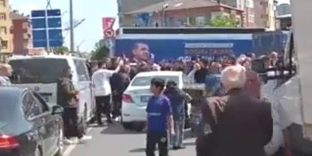 Süleyman Soylu'ya seçim çalışması sırasında provokasyon girişimi