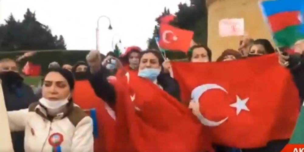 Bakü'de Rus barış gücüne karşı protesto: Rusya gitsin, Türkiye kalsın