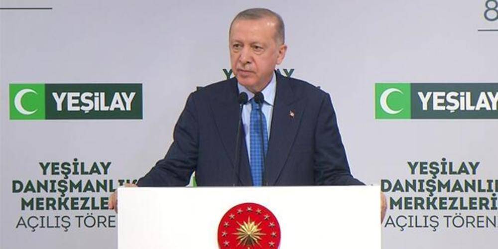 Cumhurbaşkanı Erdoğan: "Bizim Yeşilay'ımızla birlikte yürüttüğümüz mücadeledeki tek gayemiz ülkemize ve milletimize ruhu da bedeni de dipdiri nesiller kazandırmaktır"